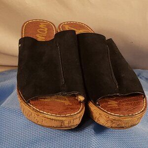Sam Edelman Black Wedge Sandals Size 10